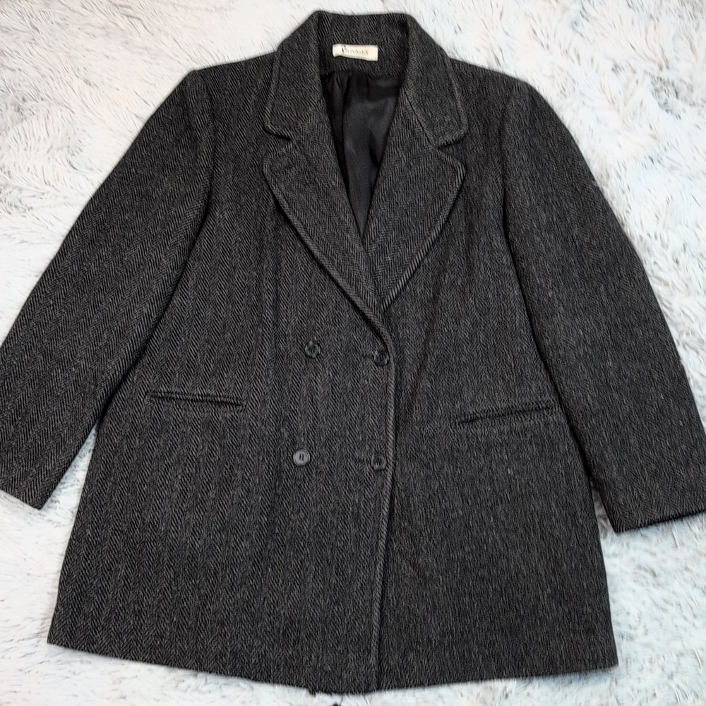 Vintage Forecaster Jacket Womens 15 16 Wool Coat Preppy Career Button Up Comfort